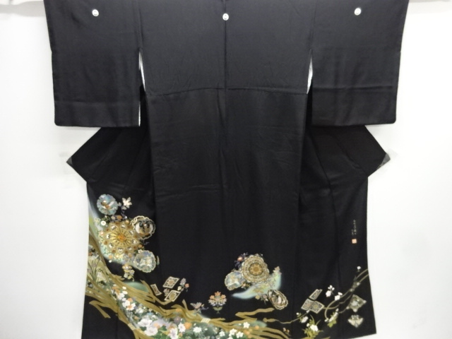 JAPANESE KIMONO / TOMESODE / EMBROIDERY / NOSHI PATTERN / ARTIST WORK